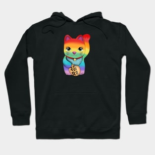 Rainbow Maneki-neko Hoodie